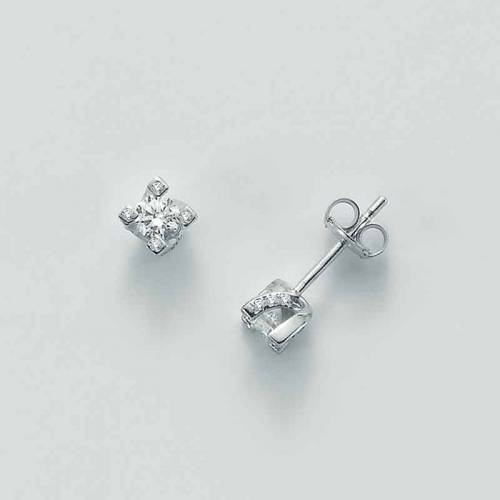 ORECCHINI MILUNA PUNTO LUCE In Oro Bianco 18 KT 750%/1000 E DIAMANTI ERD5069-040G7 - 1