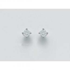 ORECCHINI MILUNA PUNTO LUCE In Oro Bianco 18 KT 750%/1000 E DIAMANTI ERD2404 - 1