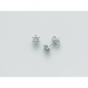 ORECCHINI MILUNA PUNTO LUCE In Oro Bianco 18 KT 750%/1000 E DIAMANTI ERD2412 - 1