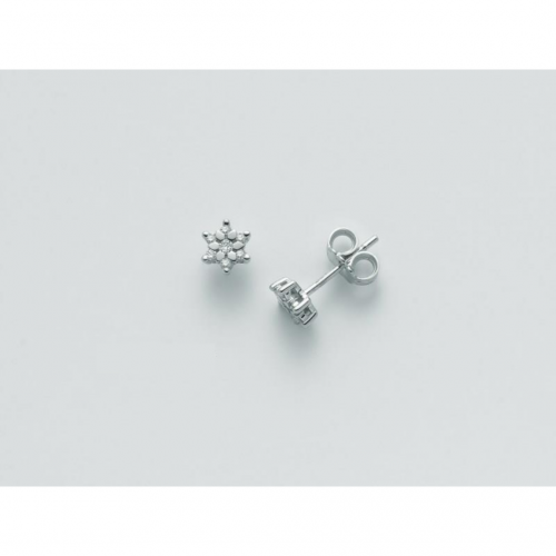 ORECCHINI MILUNA PUNTO LUCE In Oro Bianco 18 KT 750%/1000 E DIAMANTI ERD2412 - 1