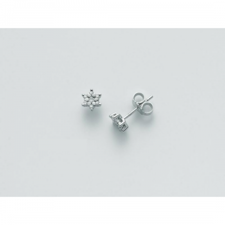 ORECCHINI MILUNA PUNTO LUCE In Oro Bianco 18 KT 750%/1000 E DIAMANTI ERD2412 - 1