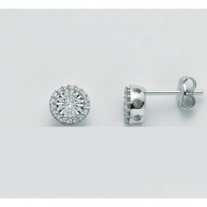 ORECCHINI MILUNA PUNTO LUCE In Oro Bianco 18 KT 750%/1000 E DIAMANTI ERD2460 - 1