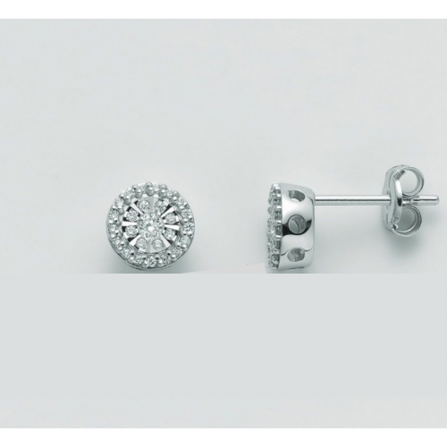ORECCHINI MILUNA PUNTO LUCE In Oro Bianco 18 KT 750%/1000 E DIAMANTI ERD2460 - 1