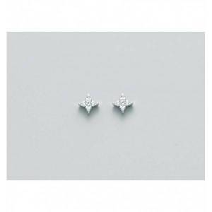 ORECCHINI MILUNA PUNTO LUCE In Oro Bianco 18 KT 750%/1000 E DIAMANTI ERD2347-014G7 - 1