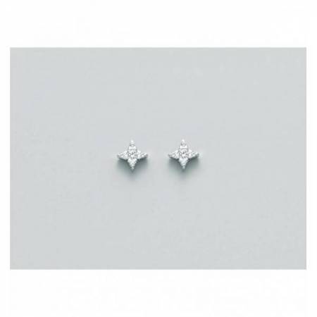 ORECCHINI MILUNA PUNTO LUCE In Oro Bianco 18 KT 750%/1000 E DIAMANTI ERD2347-014G7 - 1