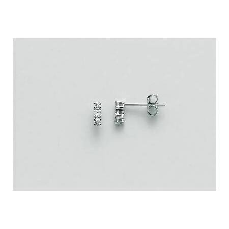 ORECCHINI MILUNA TRILOGY PUNTO LUCE In Oro Bianco 18 KT 750%/1000 E DIAMANTI ERD2329-036G7 - 1