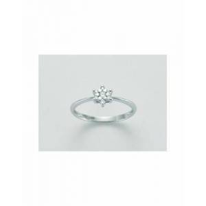 ANELLO MILUNA SOLITARIO Con DIAMANTI In Oro Bianco 18 KT 750%/1000 LID3294 - 1