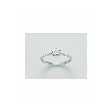 ANELLO MILUNA SOLITARIO Con DIAMANTI In Oro Bianco 18 KT 750%/1000 LID3294 - 1
