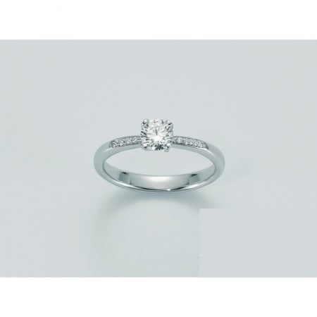 ANELLO MILUNA SOLITARIO Con DIAMANTI In Oro Bianco 18 KT 750%/1000 LID5186-022G7 - 1
