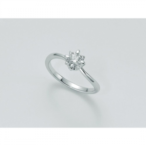 ANELLO MILUNA SOLITARIO Con DIAMANTI In Oro Bianco 18 KT 750%/1000 LID5184-018G7 - 1