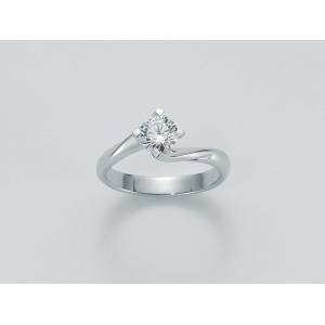 ANELLO MILUNA SOLITARIO Con DIAMANTE In Oro Bianco 18 KT 750%/1000 LID5180-007G7 - 1