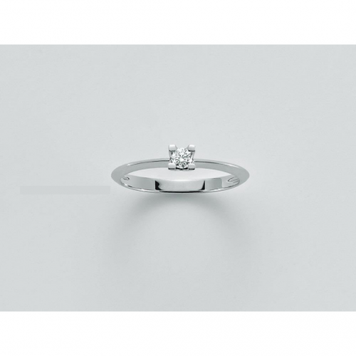 ANELLO MILUNA SOLITARIO Con DIAMANTE In Oro Bianco 18 KT 750%/1000 LID3265-010G7 - 1