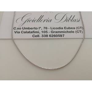 COLLANA IN ORO BIANCO MODELLO SIMILE FOPE DONNA (18KARATI 750%) MADE IN ITALY - 1