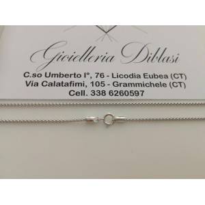 COLLANA IN ORO BIANCO MODELLO SIMILE FOPE DONNA (18KARATI 750%) MADE IN ITALY - 1 2