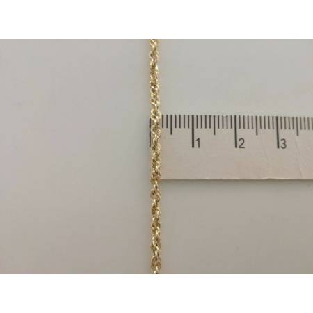 COLLANA In ORO GIALLO modello fune brillantinata Donna Oro 18 Karati 750% - 3
