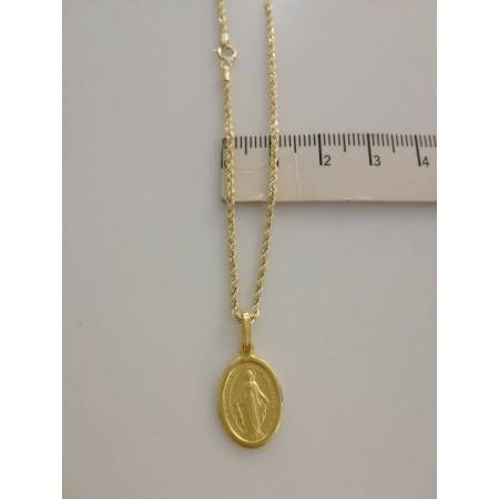 COLLANA E MEDAGLIA MADONNA Immacolata Miracolosa In ORO GIALLO 18 Karati 750% - 3