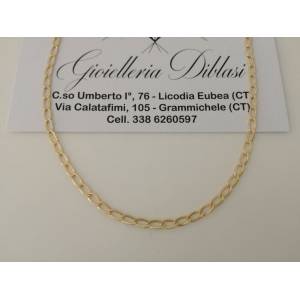 Collana uomo donna unisex in oro giallo 18 karati 750% Made in Italy - 1