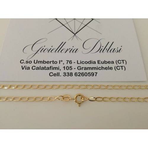 Collana uomo donna unisex in oro giallo 18 karati 750% Made in Italy - 2