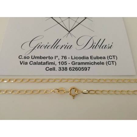 Collana uomo donna unisex in oro giallo 18 karati 750% Made in Italy - 2