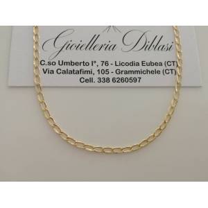 COLLANA In ORO GIALLO 18 Karati 750% Uomo Donna Unisex COLLIER Catena Girocollo - 1