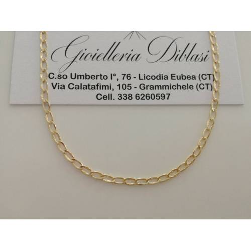 COLLANA In ORO GIALLO 18 Karati 750% Uomo Donna Unisex COLLIER Catena Girocollo - 1
