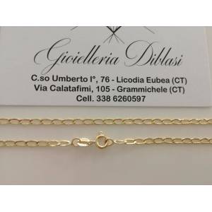 COLLANA In ORO GIALLO 18 Karati 750% Uomo Donna Unisex COLLIER Catena Girocollo - 1 2