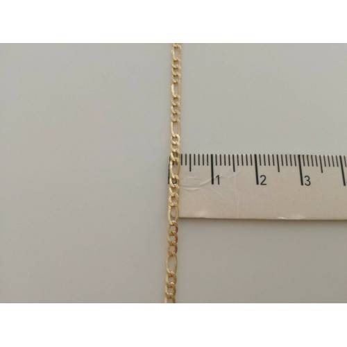 COLLANA ORO 18 KT 750% CATENA Uomo Donna Unisex Collier ORO Giallo Maglia 3+1 - 3