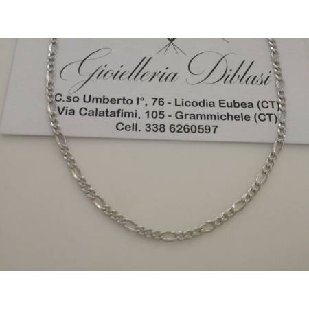 COLLANA In ORO BIANCO Uomo Donna Unisex Oro 18 Karati 750% Made In Italy - 1