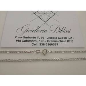 COLLANA In ORO BIANCO Uomo Donna Unisex Oro 18 Karati 750% Made In Italy - 1 2