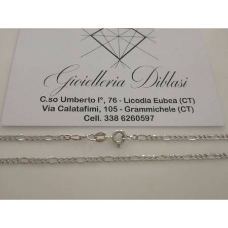 COLLANA In ORO BIANCO Uomo Donna Unisex Oro 18 Karati 750% Made In Italy - 2