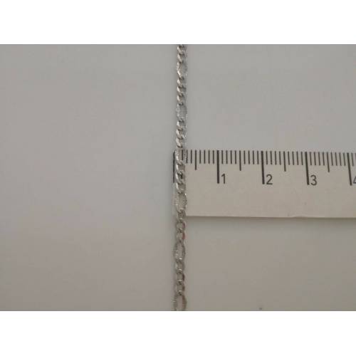 COLLANA In ORO BIANCO Uomo Donna Unisex Oro 18 Karati 750% Made In Italy - 3