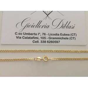 COLLANA ORO GIALLO 18 Karati 750% Uomo Donna COLLIER Catena GRUMETTA Girocollo - 1 2