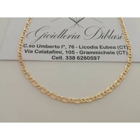 ORO 18 Karati 750% COLLANA ORO Giallo CATENA COLLIER Uomo Donna Made in italy - 1