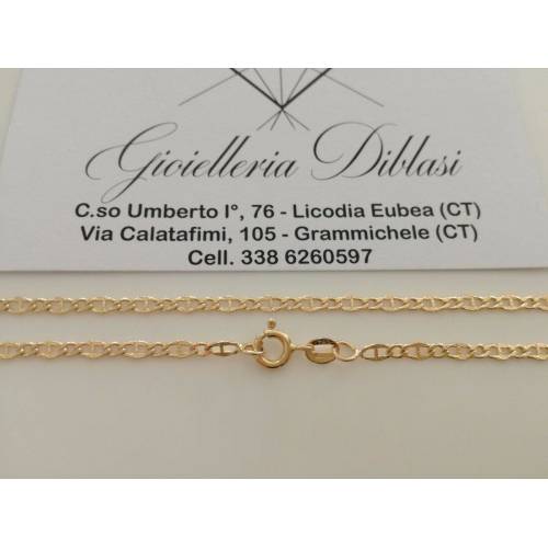 ORO 18 Karati 750% COLLANA ORO Giallo CATENA COLLIER Uomo Donna Made in italy - 2