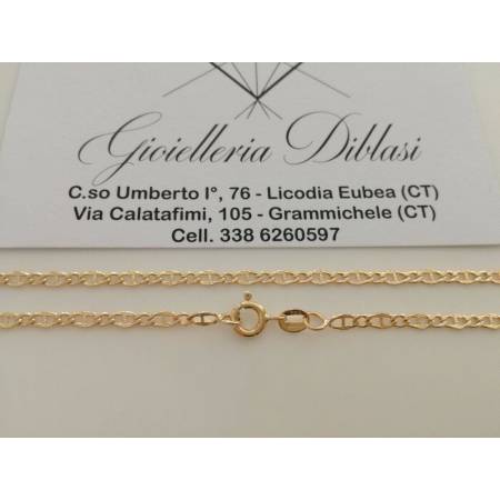 ORO 18 Karati 750% COLLANA ORO Giallo CATENA COLLIER Uomo Donna Made in italy - 2