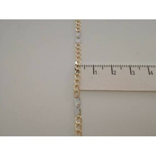 COLLANA ORO 18KT 750% Bicolore GIALLO BIANCO Uomo Donna Girocollo COLLIER CATENA - 3