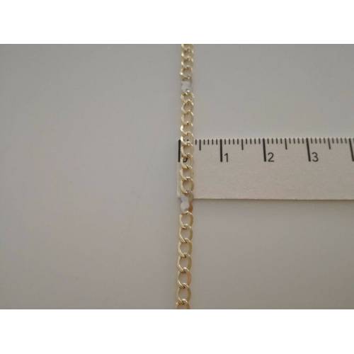 COLLANA Collier CATENA Girocollo ORO 18 KT 750% GIALLO BIANCO Maglia Uomo Donna - 3