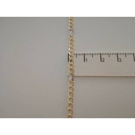 COLLANA Collier CATENA Girocollo ORO 18 KT 750% GIALLO BIANCO Maglia Uomo Donna - 3