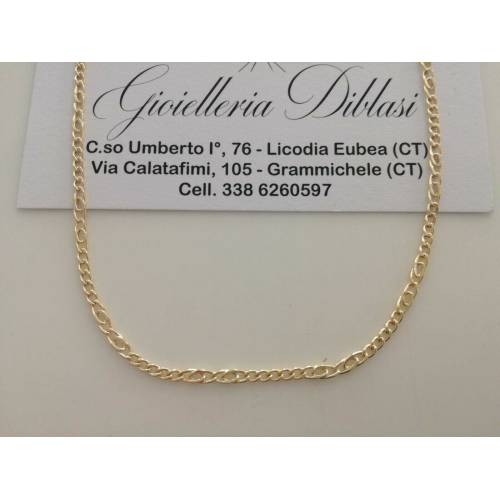 COLLANA In ORO GIALLO Uomo Donna Unisex Oro 18 KT 750% Made In Italy - 1