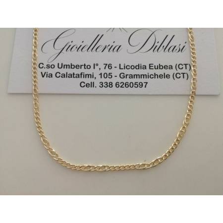 COLLANA In ORO GIALLO Uomo Donna Unisex Oro 18 KT 750% Made In Italy - 1