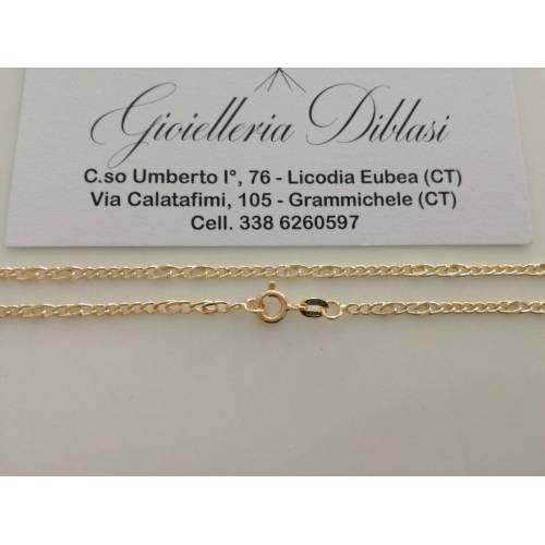 COLLANA In ORO GIALLO Uomo Donna Unisex Oro 18 KT 750% Made In Italy - 2