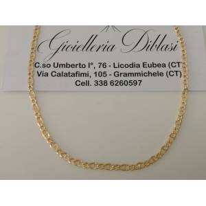 COLLANA In ORO GIALLO Unisex Oro 18 KT 750% Made In Italy - 1