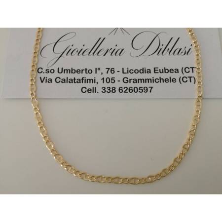 COLLANA In ORO GIALLO Unisex Oro 18 KT 750% Made In Italy - 1