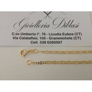 COLLANA In ORO GIALLO Unisex Oro 18 KT 750% Made In Italy - 1 2