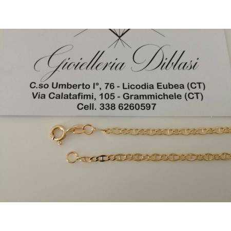 COLLANA In ORO GIALLO Unisex Oro 18 KT 750% Made In Italy - 2
