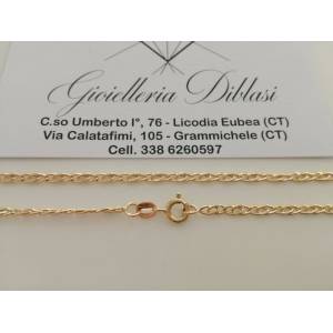 COLLANA ORO 18 Karati 750% CATENA COLLIER Uomo Donna ORO Giallo Made in italy - 1 2