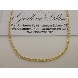 COLLANA In ORO GIALLO Uomo Donna Unisex 18 Karati 750% CATENA Girocollo Collier - 1