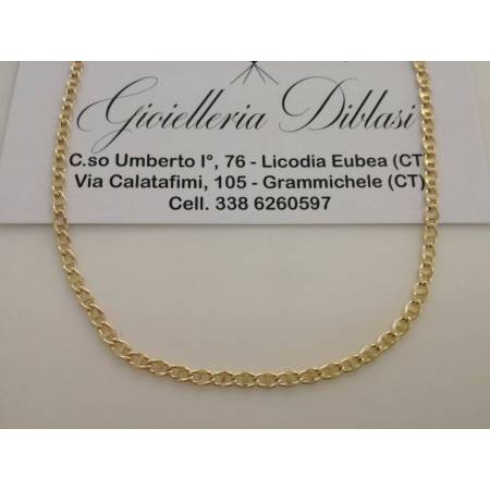 COLLANA In ORO GIALLO Uomo Donna Unisex 18 Karati 750% CATENA Girocollo Collier - 1