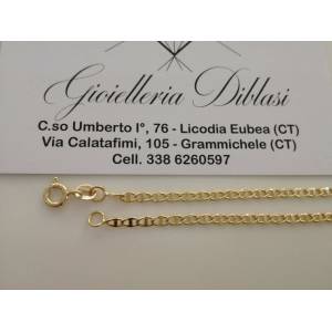 COLLANA In ORO GIALLO Uomo Donna Unisex 18 Karati 750% CATENA Girocollo Collier - 1 2