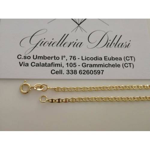 COLLANA In ORO GIALLO Uomo Donna Unisex 18 Karati 750% CATENA Girocollo Collier - 2